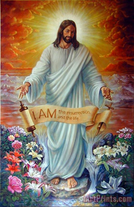 I AM the Resurrection painting - John Lautermilch I AM the Resurrection Art Print