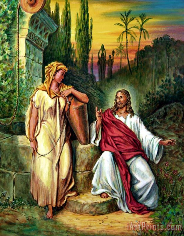 John Lautermilch Jesus and the Woman at the Well Art Painting