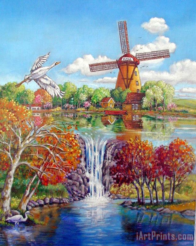 Old Dutch Windmill painting - John Lautermilch Old Dutch Windmill Art Print