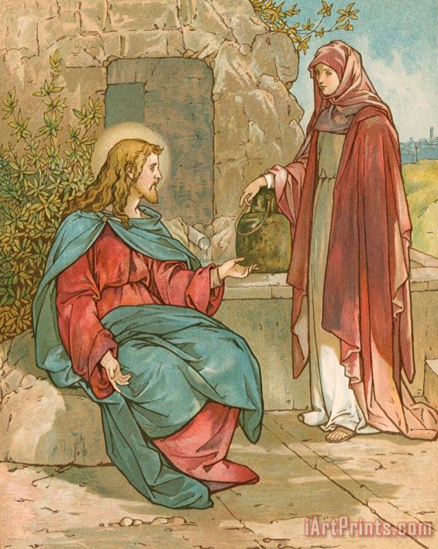Christ and The Woman of Samaria painting - John Lawson Christ and The Woman of Samaria Art Print