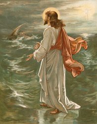 John Lawson Christ Walking on The Waters painting