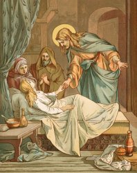 John Lawson Jesus Raising Jairus's Daughter painting