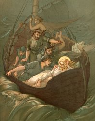 John Lawson Jesus Sleeping During The Storm painting