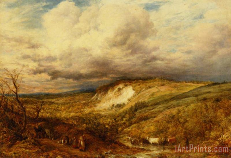 John Linnell A Surrey Chalkpit Art Print