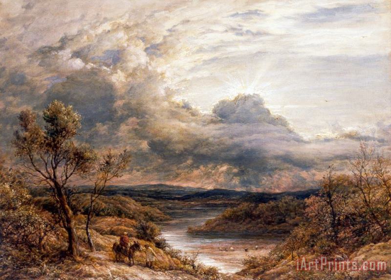 John Linnell Sun behind Clouds Art Painting