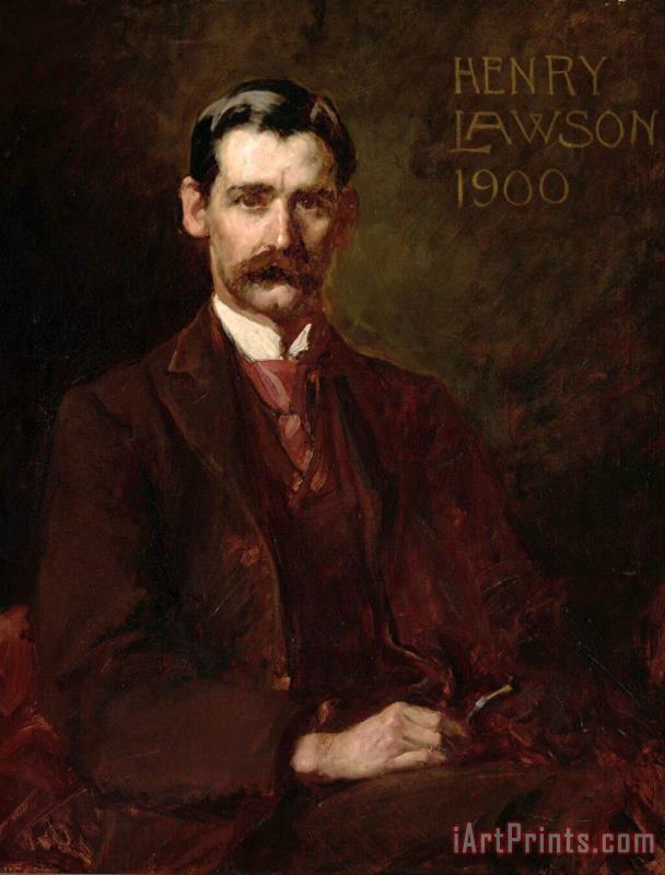 Henry Lawson painting - John Longstaff Henry Lawson Art Print