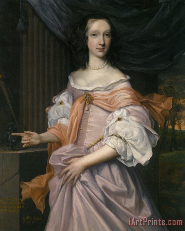 John Michael Wright Portrait of Lady Catherine Dormer Art Painting