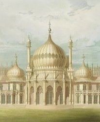 John Nash Exterior Of The Saloon From Views Of The Royal Pavilion painting