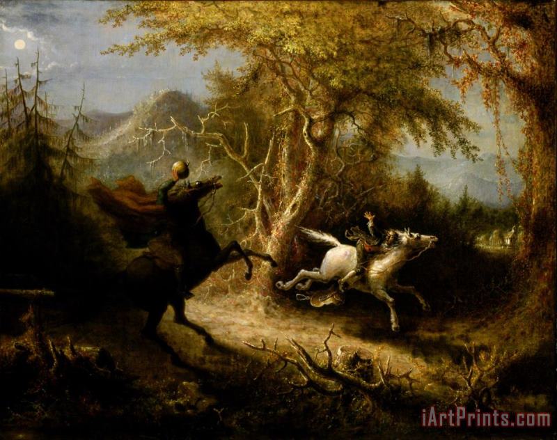 The Headless Horseman Pursuing Ichabod Crane painting - John Quidor The Headless Horseman Pursuing Ichabod Crane Art Print