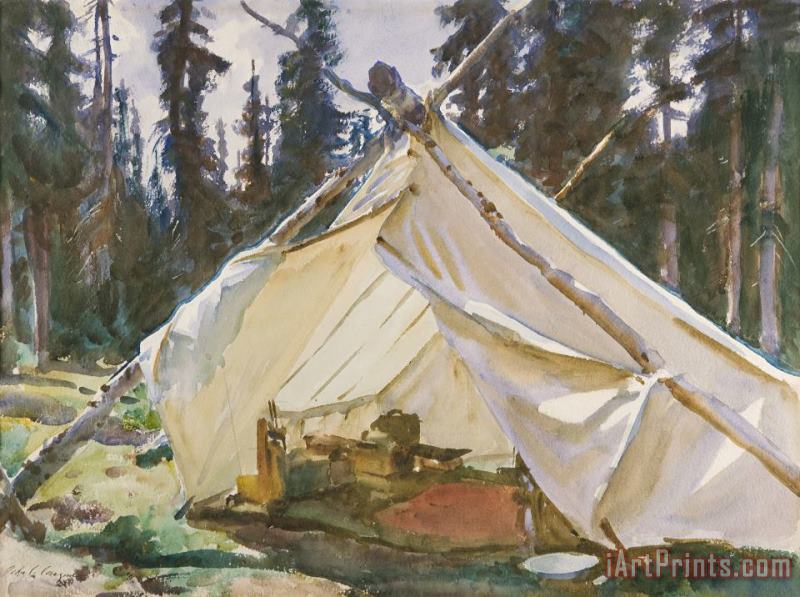 John Singer Sargent A Tent in The Rockies Art Print