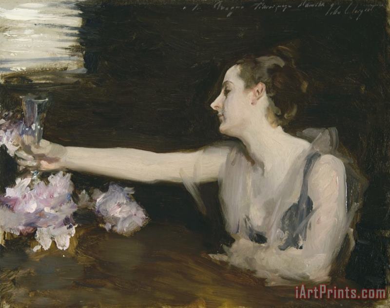 Madame Gautreau Drinking a Toast painting - John Singer Sargent Madame Gautreau Drinking a Toast Art Print