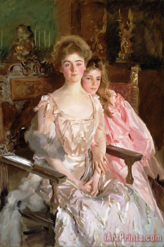 John Singer Sargent Mrs. Fiske Warren (gretchen Osgood) And Her Daughter Rachel Art Painting