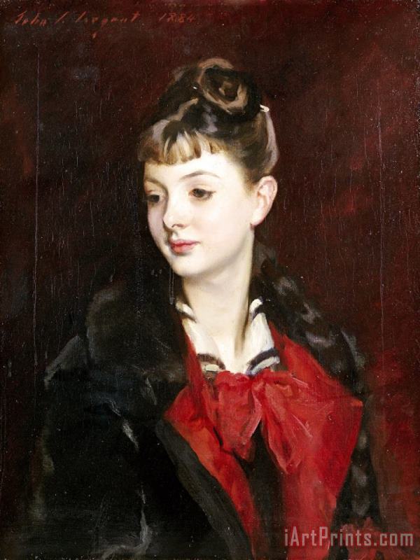 Portrait of Madamoiselle Suzanne Poirson painting - John Singer Sargent Portrait of Madamoiselle Suzanne Poirson Art Print