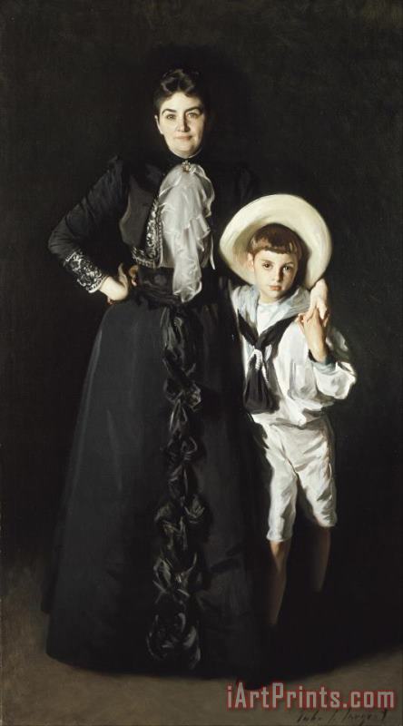 John Singer Sargent Portrait of Mrs. Edward L. Davis And Her Son, Livingston Davis Art Painting