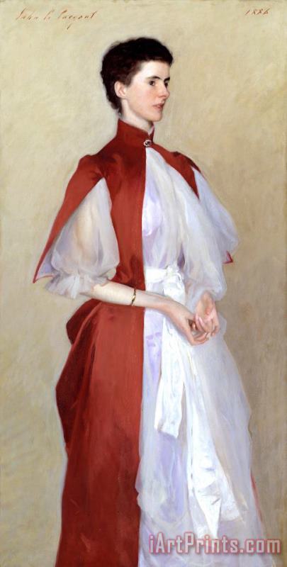 Portrait of Mrs Robert Harrison painting - John Singer Sargent Portrait of Mrs Robert Harrison Art Print