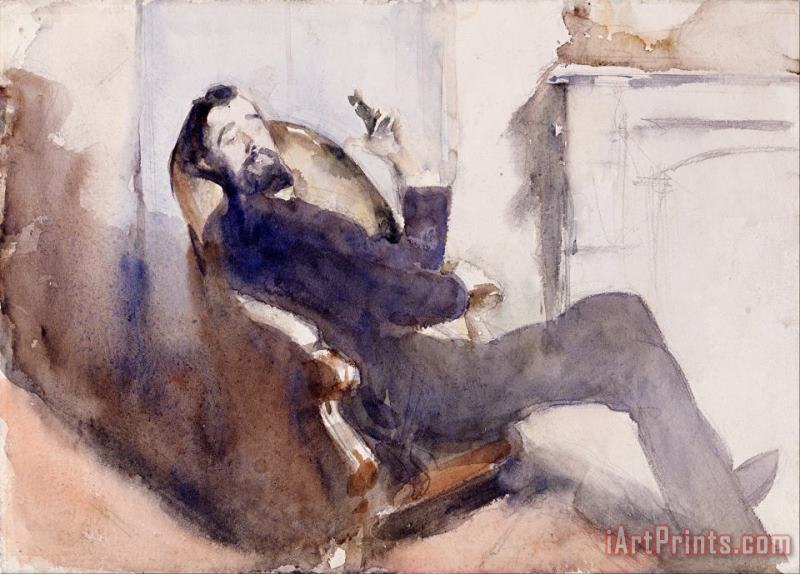 John Singer Sargent Portrait of Paul Cesar Helleu Art Painting