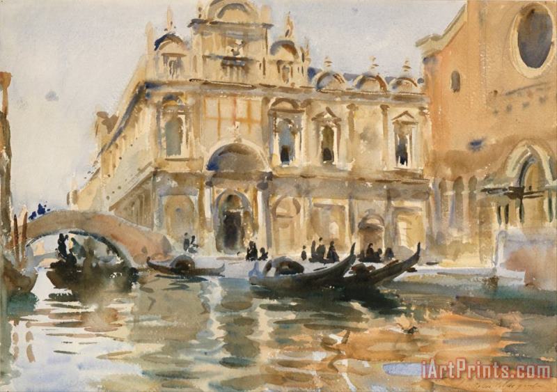 John Singer Sargent Rio Dei Mendicanti, Venice Art Painting