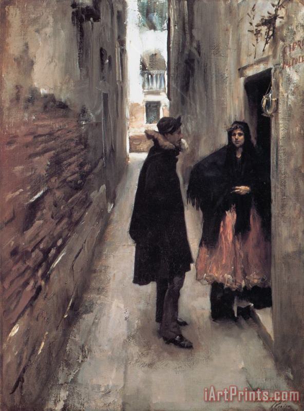 Street in Venice painting - John Singer Sargent Street in Venice Art Print