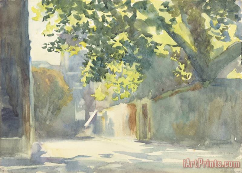 Sunlit Wall Under a Tree painting - John Singer Sargent Sunlit Wall Under a Tree Art Print