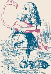 John Tenniel Alice And Flamingo Croquet Mallet