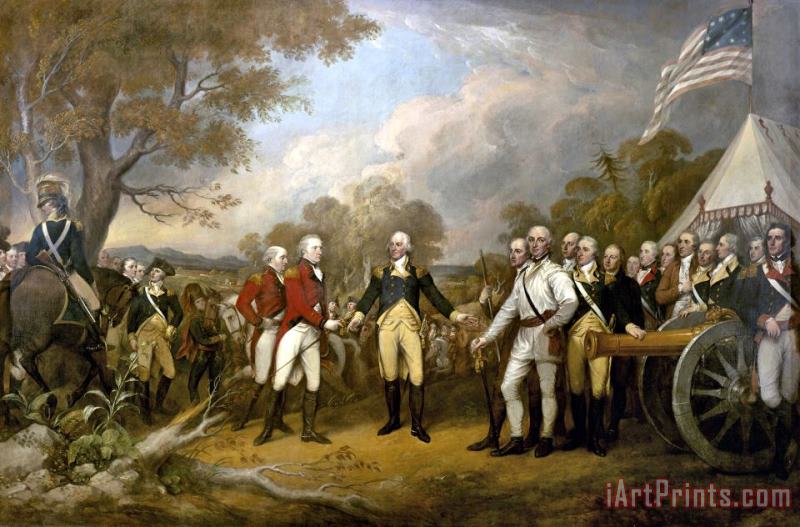 Surrender of General Burgoyne painting - John Trumbull Surrender of General Burgoyne Art Print