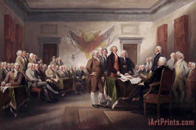 John Trumbull The Declaration of Independence, July 4, 1776 Art Print