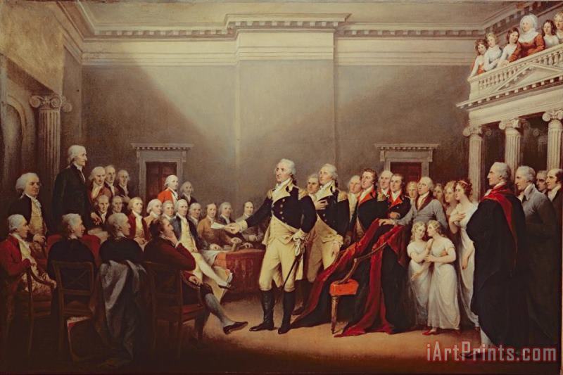 The Resignation of George Washington painting - John Trumbull The Resignation of George Washington Art Print