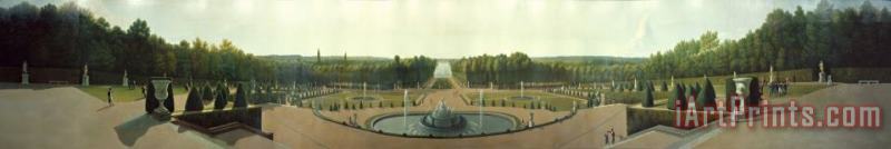 John Vanderlyn Panoramic View of The Palace And Gardens of Versailles Art Painting