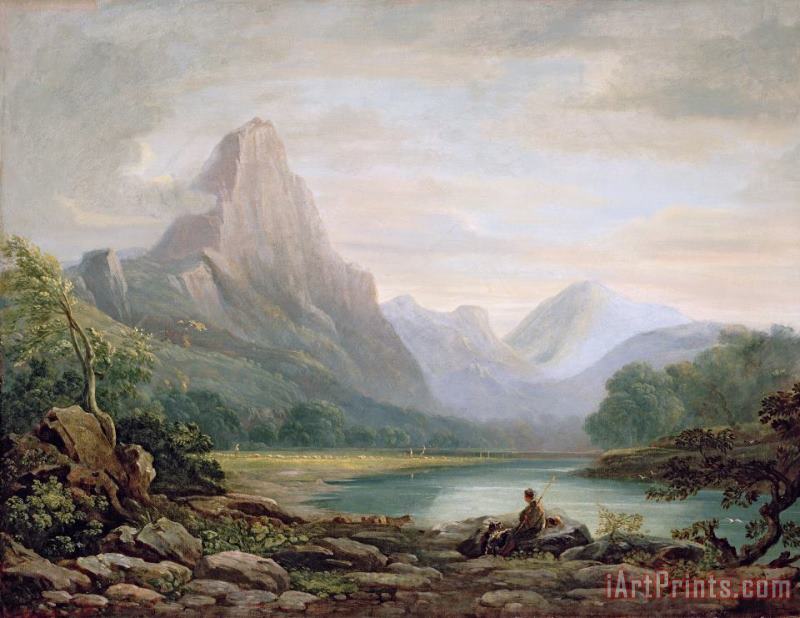 John Varley A Welsh Valley Art Painting