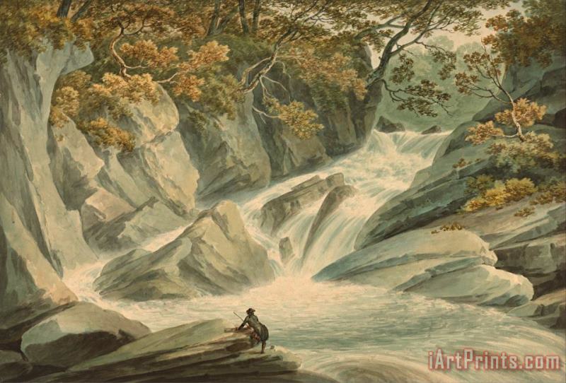 John Warwick Smith Hafod Upper Part of Cascade Art Painting
