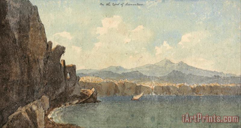 On The Coast of Sorrentum painting - John Warwick Smith On The Coast of Sorrentum Art Print