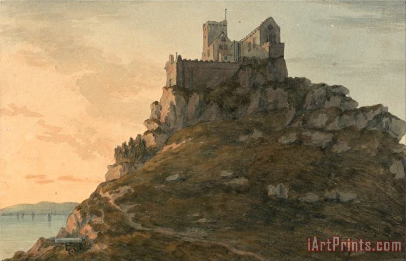 Saint Michael's Mount, Cornwall painting - John Warwick Smith Saint Michael's Mount, Cornwall Art Print