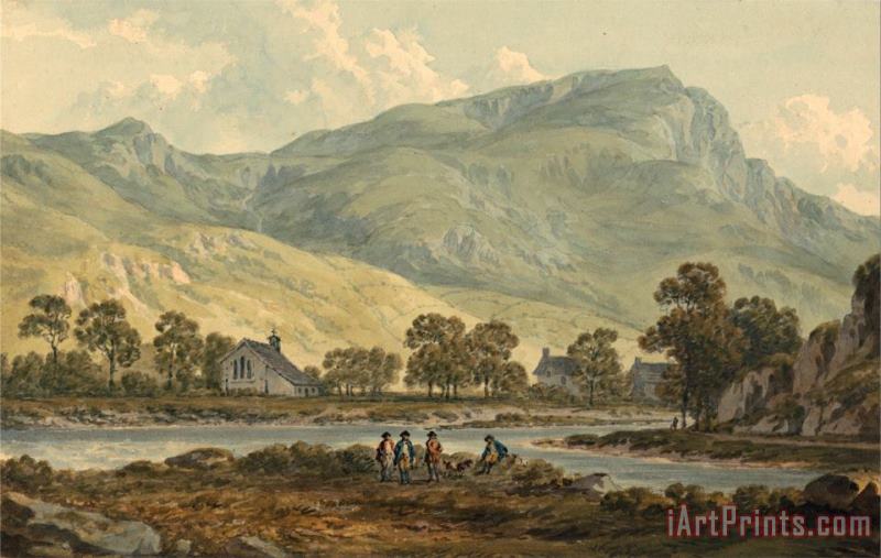 The Priory of Beddgelert, Caernarvonshire painting - John Warwick Smith The Priory of Beddgelert, Caernarvonshire Art Print