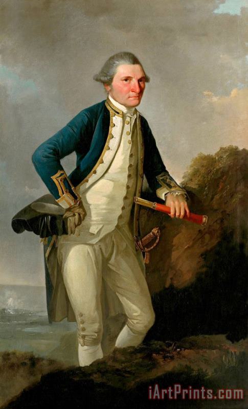 John Webber Portrait of Captain James Cook Art Print