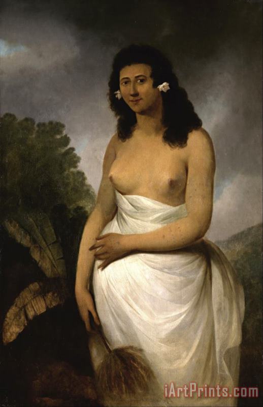 Portrait of Poedooa, Daughter of Orea, King of Ulaitea, Society Islands painting - John Webber Portrait of Poedooa, Daughter of Orea, King of Ulaitea, Society Islands Art Print