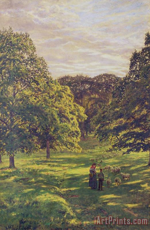 John William Buxton Knight Meadow Scene Art Painting