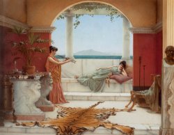 John William Godward 'the Sweet Siesta of a Summer Day' painting