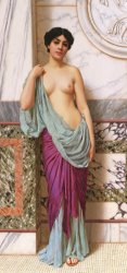 John William Godward In the Tepidarium painting
