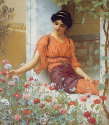 John William Godward Summer Flowers painting