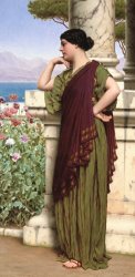 John William Godward Tender Thoughts painting