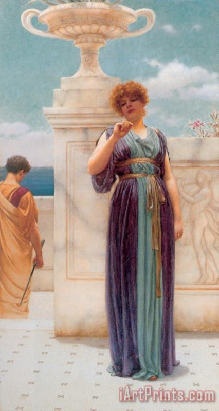The Engagement Ring painting - John William Godward The Engagement Ring Art Print