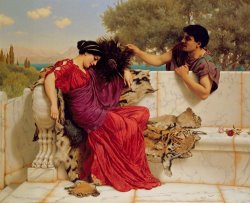 John William Godward The Old Story painting