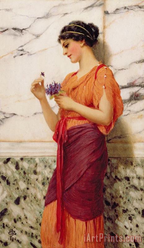 John William Godward Violets Art Painting