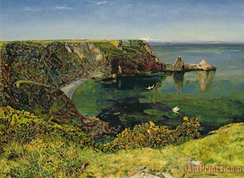 Anstey's Cove in Devon painting - John William Inchbold Anstey's Cove in Devon Art Print