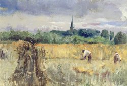 John William Inchbold Harvest Field at Stratford upon Avon