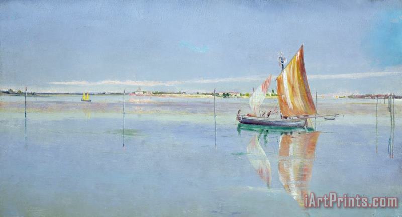 On the Lagoon painting - John William Inchbold On the Lagoon Art Print