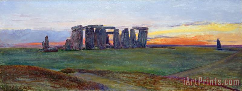 Stonehenge painting - John William Inchbold Stonehenge Art Print