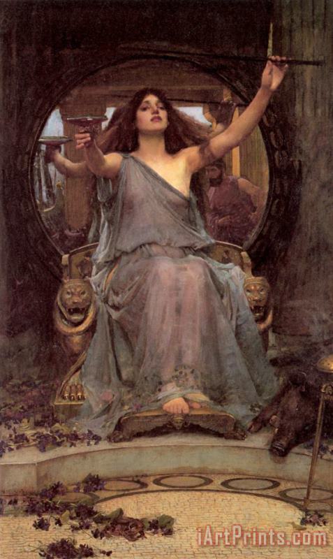 Circe Offering The Cup to Odysseus painting - John William Waterhouse Circe Offering The Cup to Odysseus Art Print