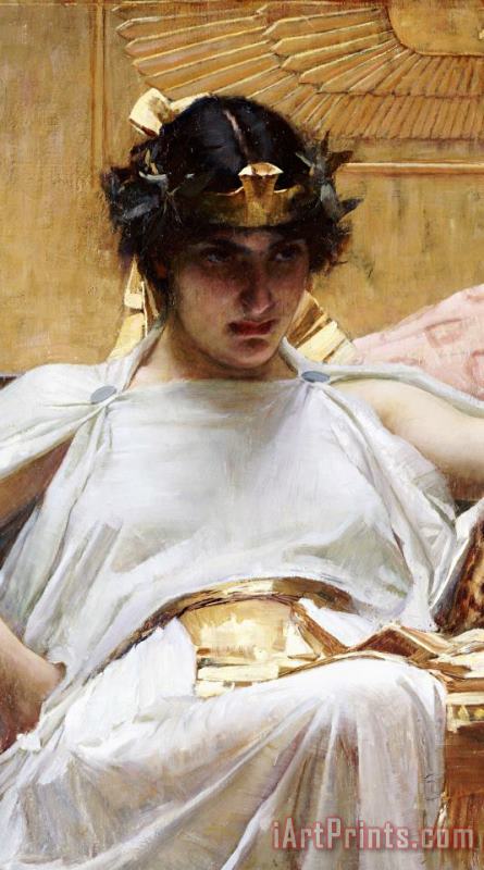 Cleopatra painting - John William Waterhouse Cleopatra Art Print