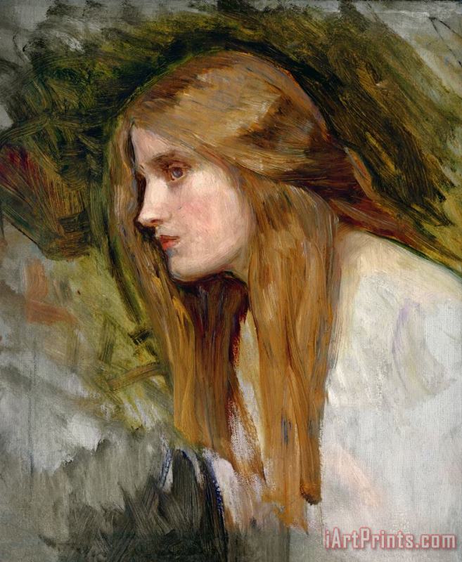 Head of a Girl painting - John William Waterhouse Head of a Girl Art Print
